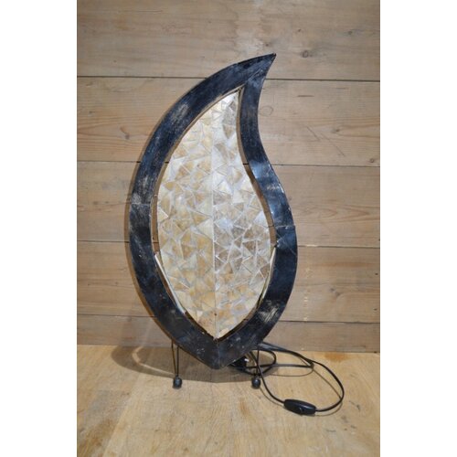 Staande design lamp parelmoer 