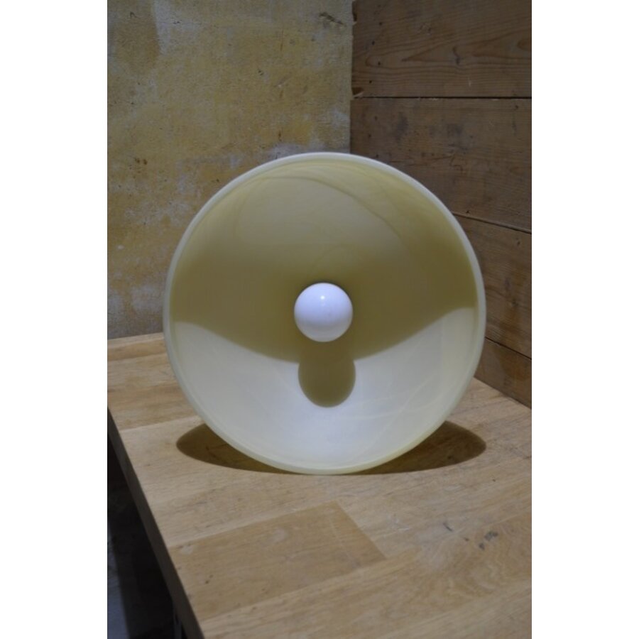 Vintage hanglamp met mat glazen kap-7
