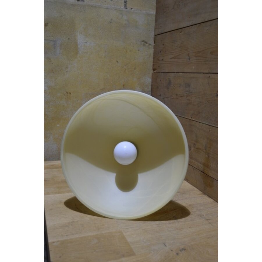 Vintage hanglamp met mat glazen kap-8