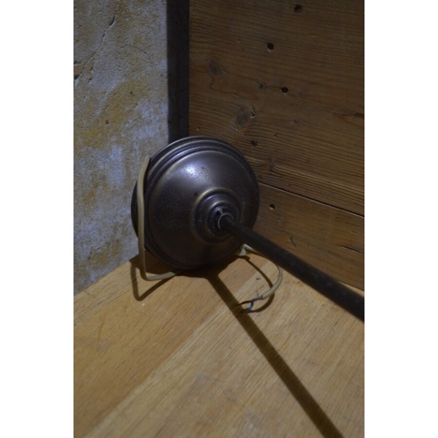 Vintage hanglamp met mat glazen kap-3