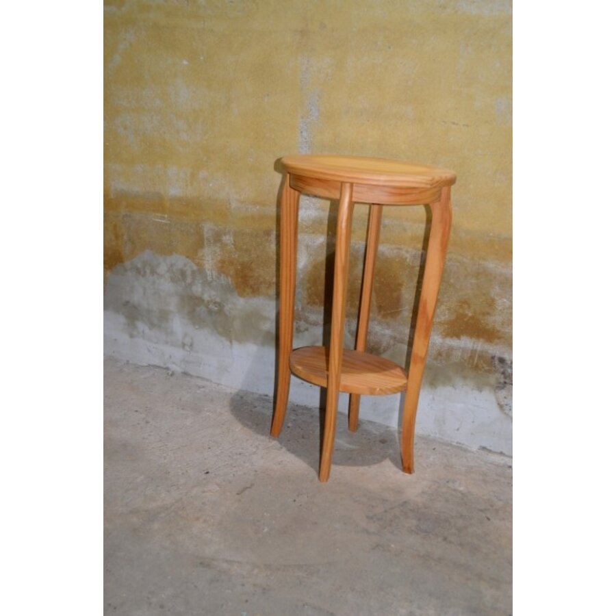 Vintage grenen plantentafel met onderblad-2