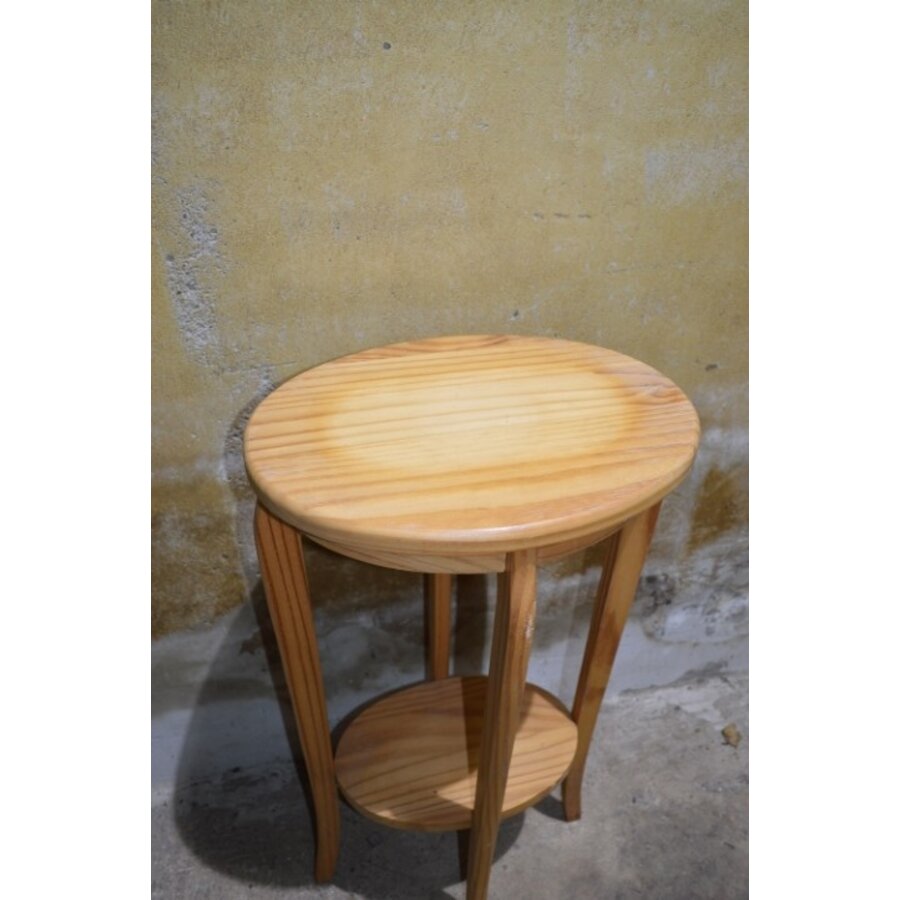 Vintage grenen plantentafel met onderblad-4