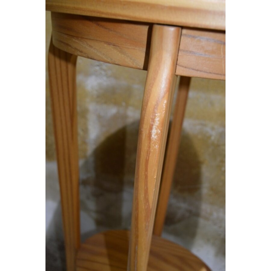 Vintage grenen plantentafel met onderblad-5