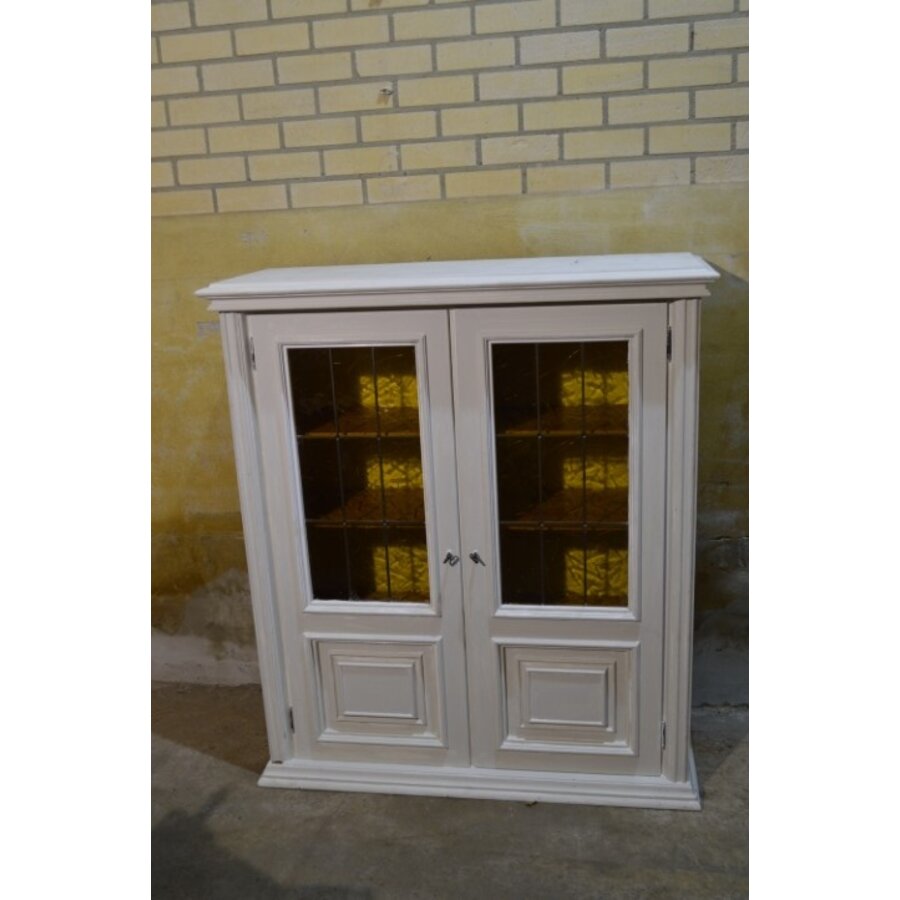 2-deurs vitrinekastje met glas-in-lood-2