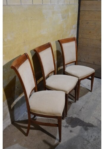 Kersen stoelen met stof 3x 