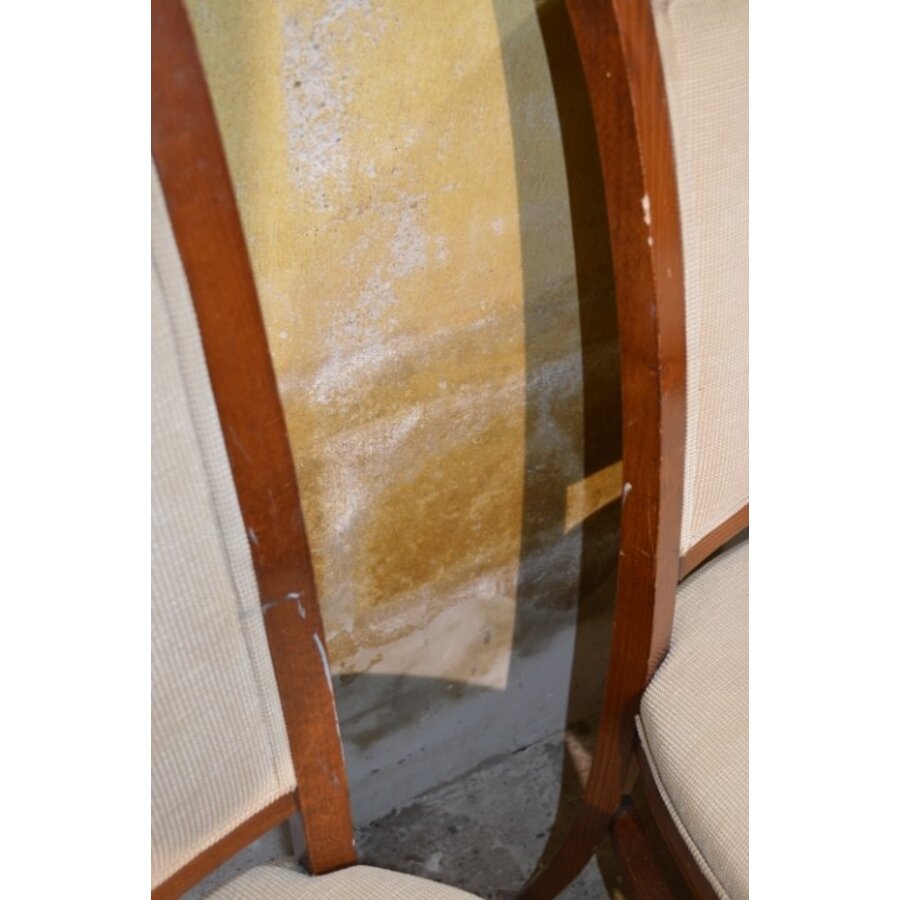 Set van 3 Directoire Reims kersenhouten stoelen-8