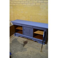 thumb-Gefineerd eiken dressoir met houtsnijwerk-4