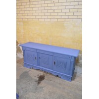 thumb-Gefineerd eiken dressoir met houtsnijwerk-1