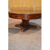 thumb-Ronde eiken salontafel met 2 lades-4