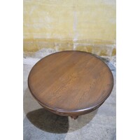 thumb-Ronde eiken salontafel met 2 lades-5