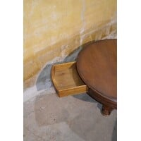 thumb-Ronde eiken salontafel met 2 lades-7