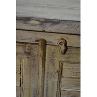 thumb-Brocante teakhouten dressoir met lamellendeuren en ruime vakken-9