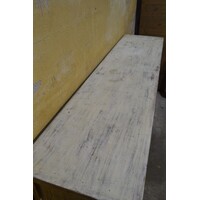 thumb-Brocante teakhouten dressoir met lamellendeuren en ruime vakken-10