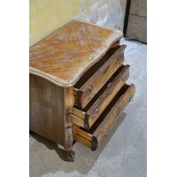 thumb-Klassieke licht houten buikkast met laden en messing beslag-2