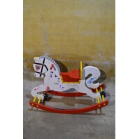 thumb-Vintage houten schommelpaard voor kinderen-5