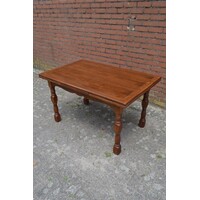 thumb-Donker eiken uitschuifbare eettafel met vaste poten-3