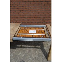 thumb-Massief teak uitschuifbare eettafel van Xooon met stoere used-look-6