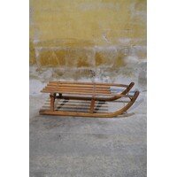 thumb-Ouderwetse houten Davos slee-3