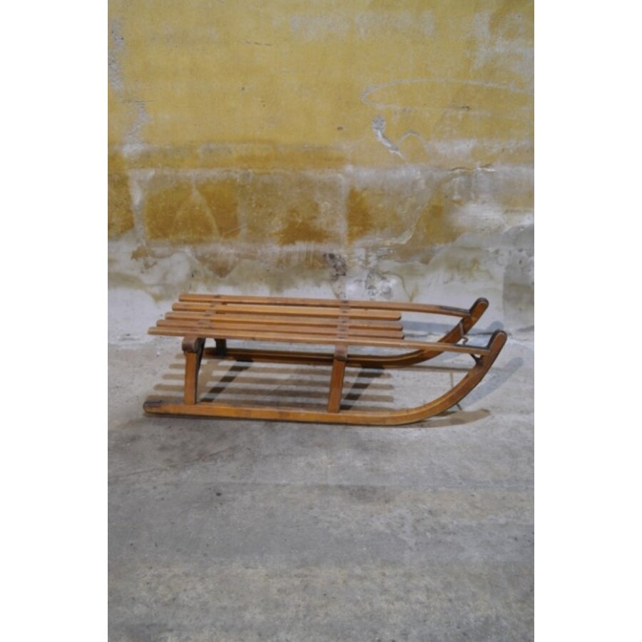 Ouderwetse houten Davos slee-3