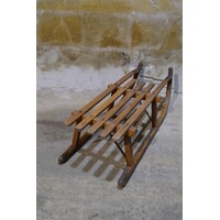 thumb-Ouderwetse houten Davos slee-4