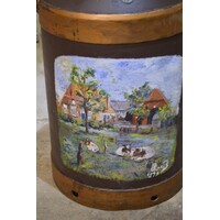 thumb-Ouderwetse beschilderde metalen melkbus-2