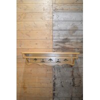 thumb-Massief blank eiken kapstok met legplank en haken-3