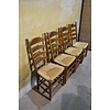 Eiken knopstoelen donker 4x