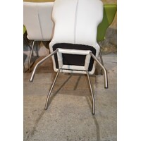 thumb-6 design eetkamerstoelen leer met metalen frame jaren 80-2