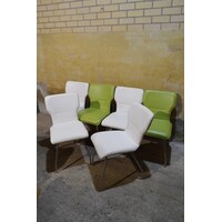 thumb-6 design eetkamerstoelen leer met metalen frame jaren 80-1