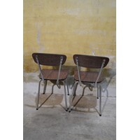 thumb-2 retro Formica keukenstoelen met verchroomd buisframe-9