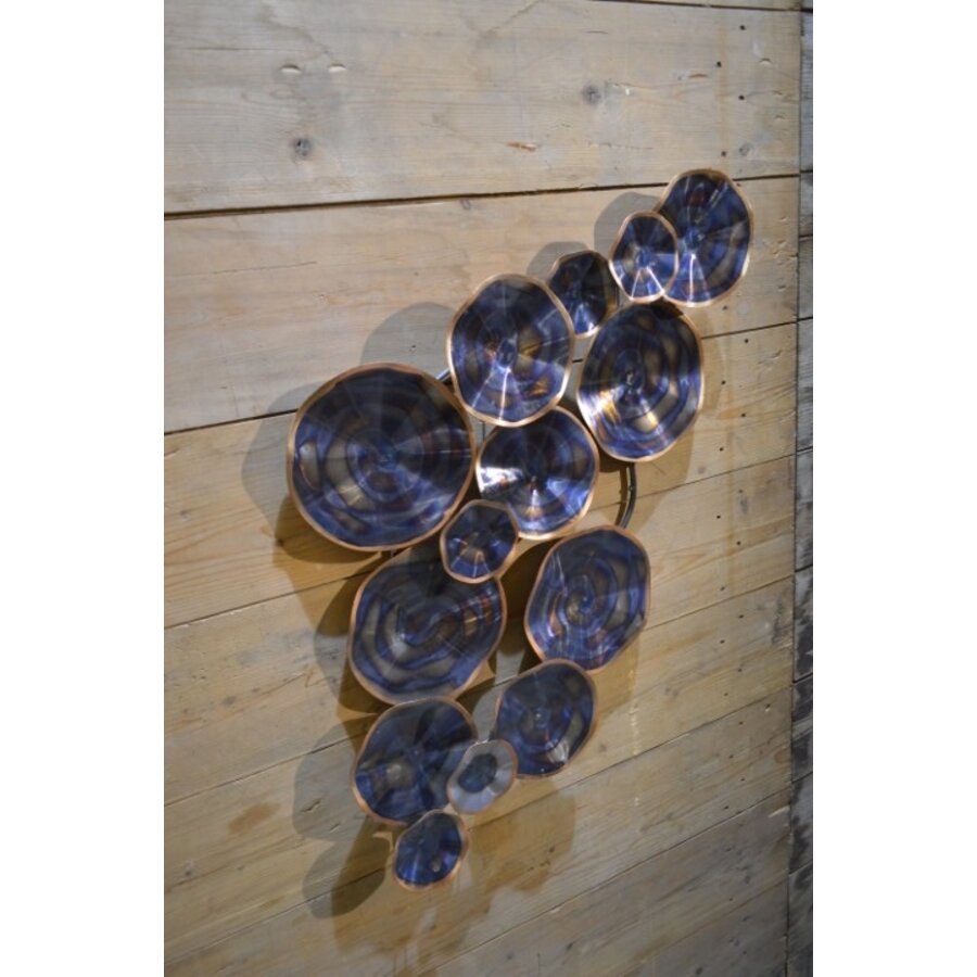 Handgemaakte metalen wanddecoratie bladeren-2