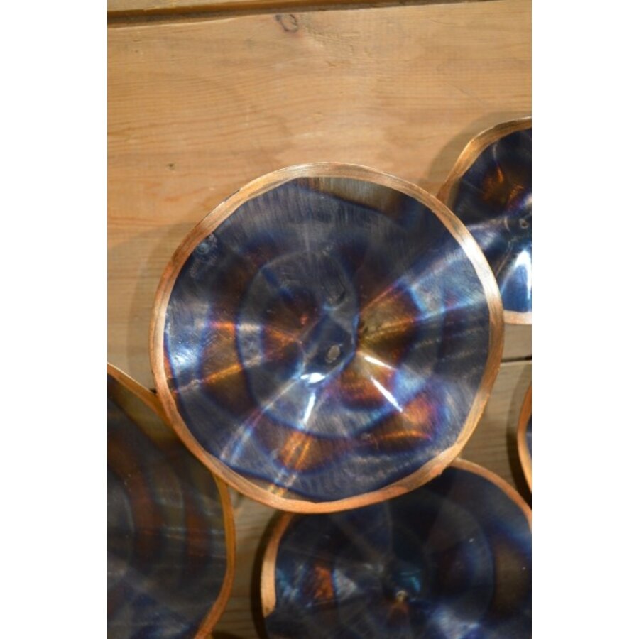 Handgemaakte metalen wanddecoratie bladeren-3