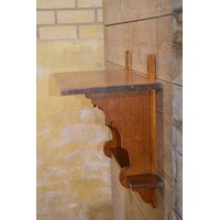 thumb-Eiken Art Deco wandrekje met legplank-2