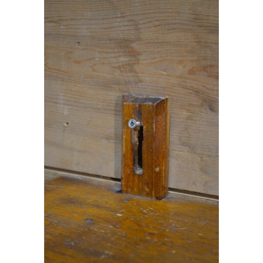 Eiken Art Deco wandrekje met legplank-7