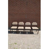 thumb-Set van 4 retro eiken stoelen wengé-6
