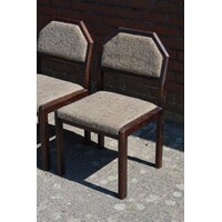 thumb-Set van 4 retro eiken stoelen wengé-7