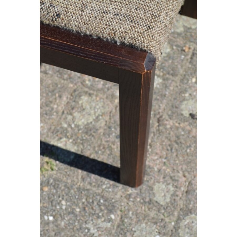 Set van 4 retro eiken stoelen wengé-10