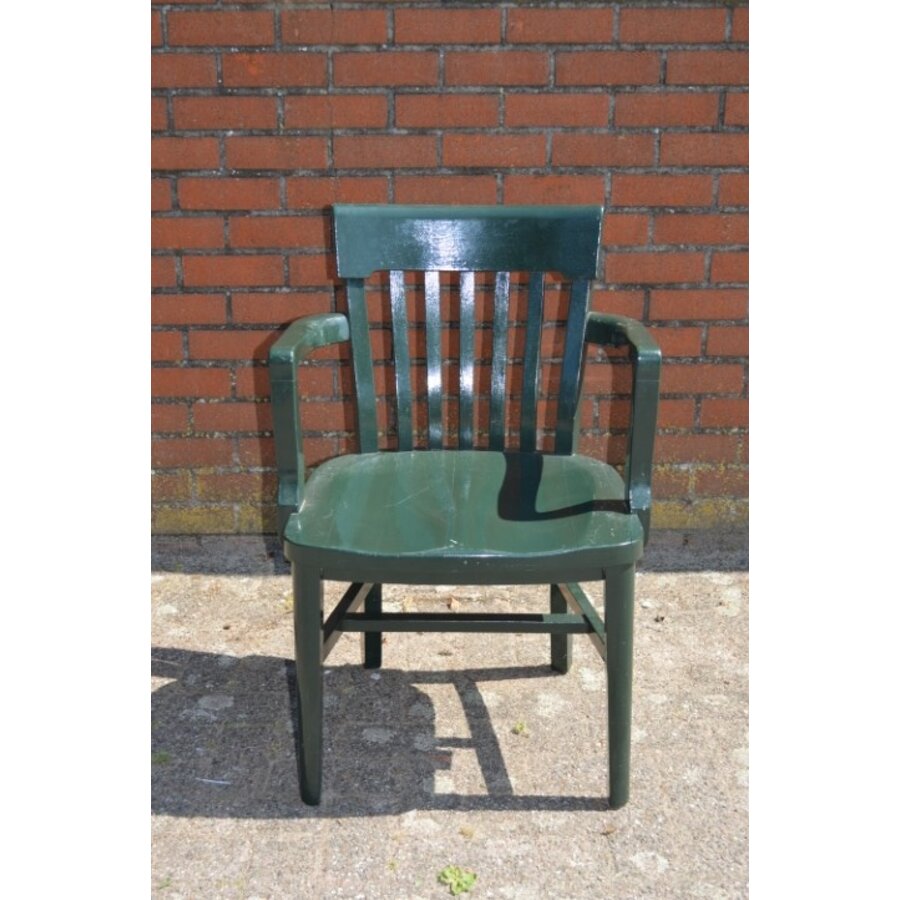 Vintage mahoniehouten bankiersstoel H. Krug-2