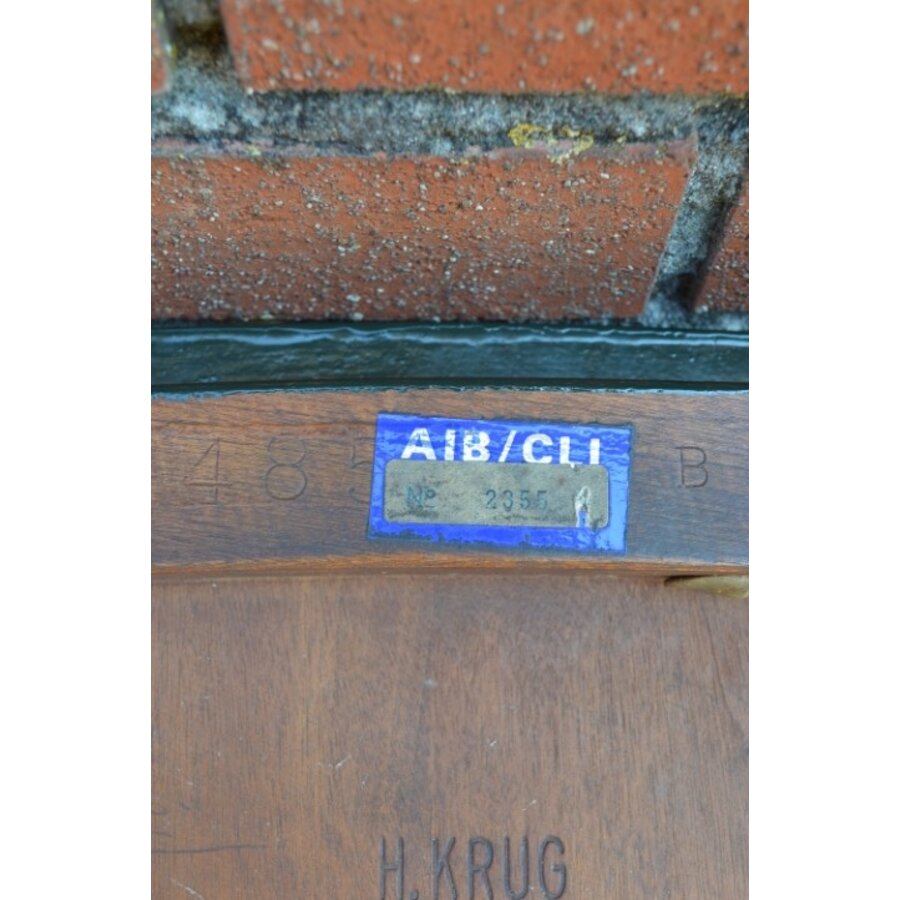 Vintage mahoniehouten bankiersstoel H. Krug-7