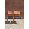 Retro teak stoeltje 2x