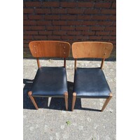 thumb-Set van 2 vintage teak eetkamerstoelen jaren 60-2