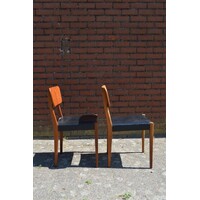 thumb-Set van 2 vintage teak eetkamerstoelen jaren 60-4