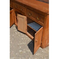 thumb-Antieke grenen Welsh dresser met gedraaide kolommen-6
