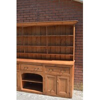 thumb-Antieke grenen Welsh dresser met gedraaide kolommen-1