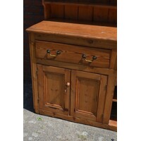thumb-Antieke grenen Welsh dresser met gedraaide kolommen-7