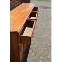 thumb-Antieke grenen Welsh dresser met gedraaide kolommen-9