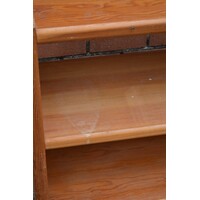 thumb-Compacte vintage grenen boekenkast met twee vaste planken-5
