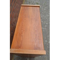 thumb-Compacte vintage grenen boekenkast met twee vaste planken-6