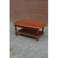 thumb-Eiken salontafel in mahoniekleur met afgeronde hoeken en onderplank-10
