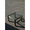 LoodsVol, Tweedehands RVS salontafel met glazen blad